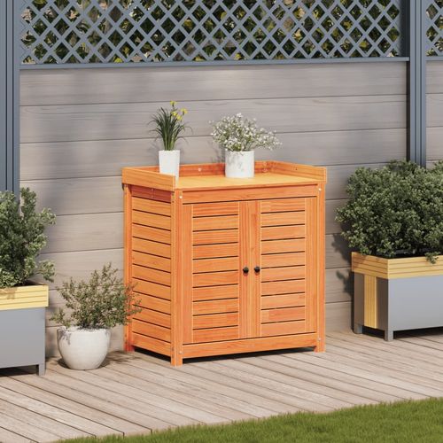 Potting Table with Shelves – Solid Pine Wood, 82.5x50x86.5 cm - plants - express.com