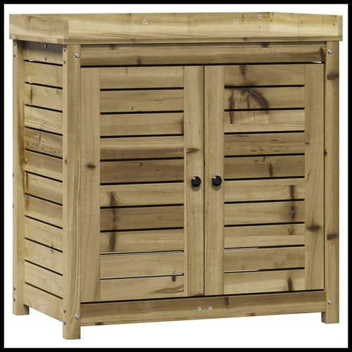 Potting Table with Shelves – Solid Pine Wood, 82.5x50x86.5 cm - plants - express.com