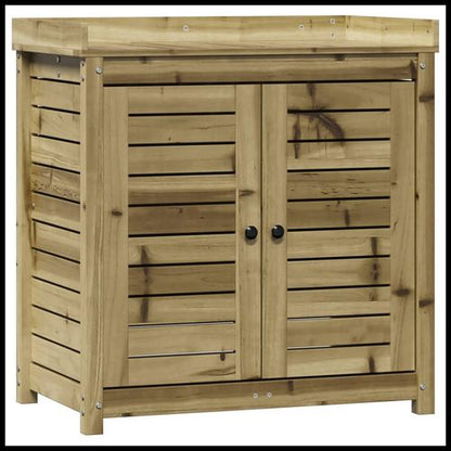 Potting Table with Shelves – Solid Pine Wood, 82.5x50x86.5 cm - plants - express.com