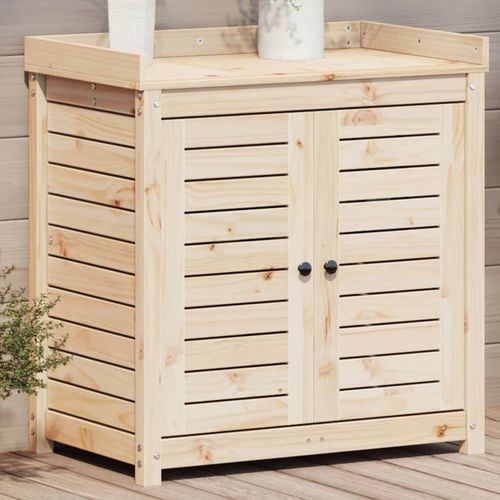 Potting Table with Shelves – Solid Pine Wood, 82.5x50x86.5 cm - plants - express.com