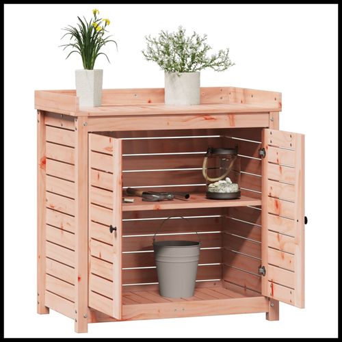 Potting Table with Shelves – Solid Pine Wood, 82.5x50x86.5 cm - plants - express.com