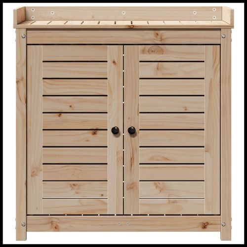 Potting Table with Shelves – Solid Pine Wood, 82.5x50x86.5 cm - plants - express.com