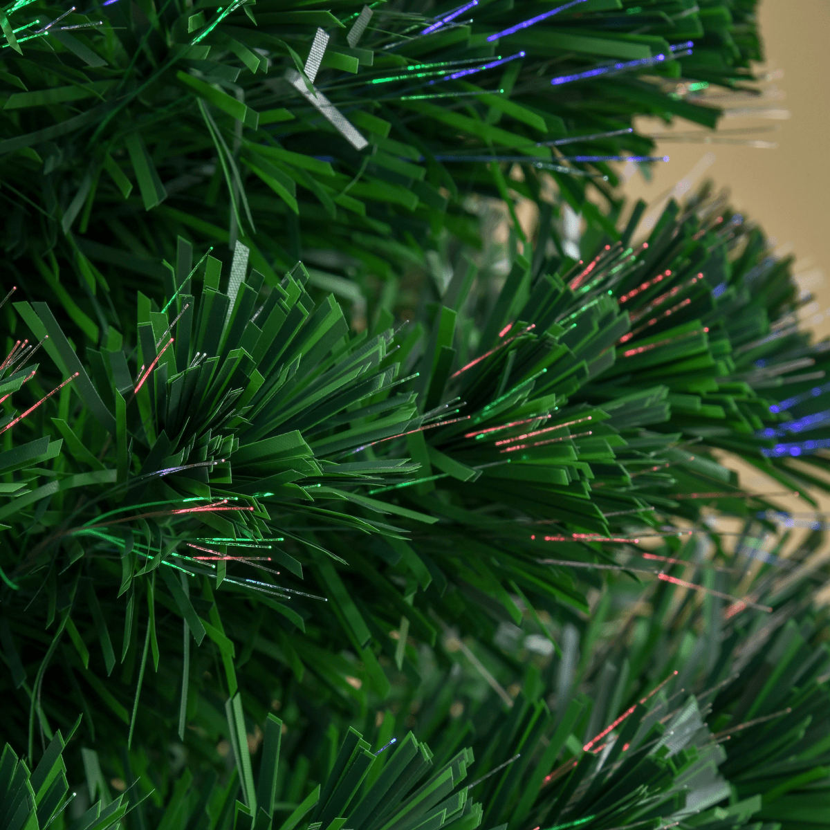 Pre - Lit Fibre Optic Artificial Christmas Tree Tree Topper Multi - Colour 5ft - plants - express.com