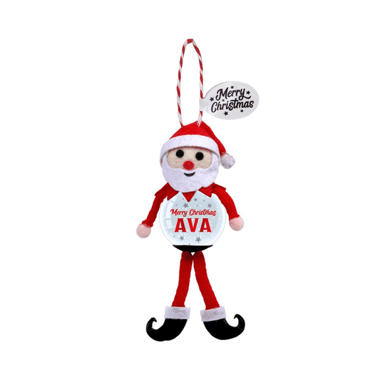 Pre - Personalised Snowglobe Santa Elf Christmas Tree Ornament Gift - plants - express.com
