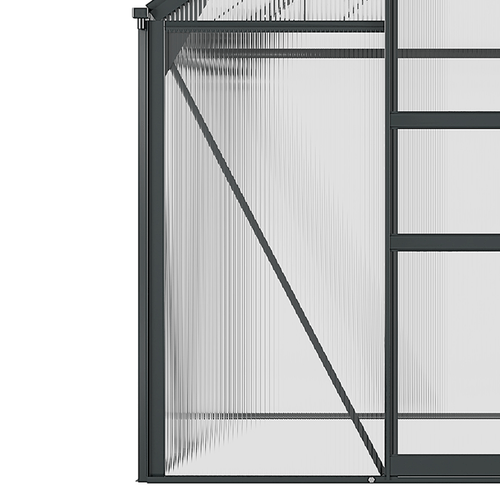 Premium 6x6ft Polycarbonate Walk - In Greenhouse with Aluminum Frame & Sliding Door - plants - express.com