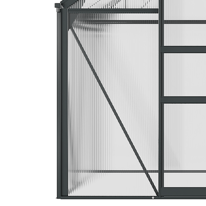 Premium 6x6ft Polycarbonate Walk - In Greenhouse with Aluminum Frame & Sliding Door - plants - express.com