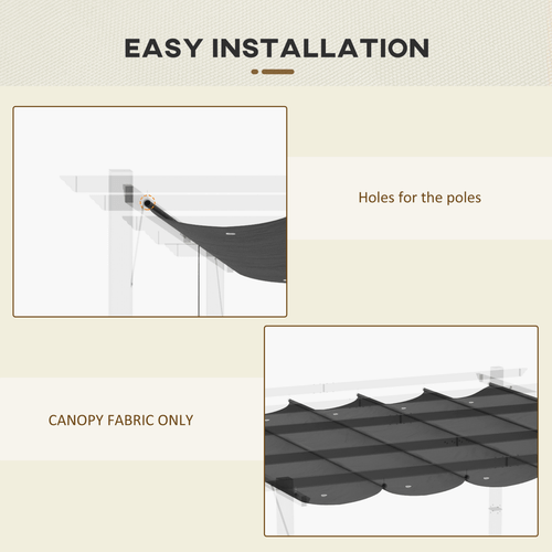 Premium Replacement Canopy for 3x3m Pergola - Stylish Grey Shade Cover - plants - express.com