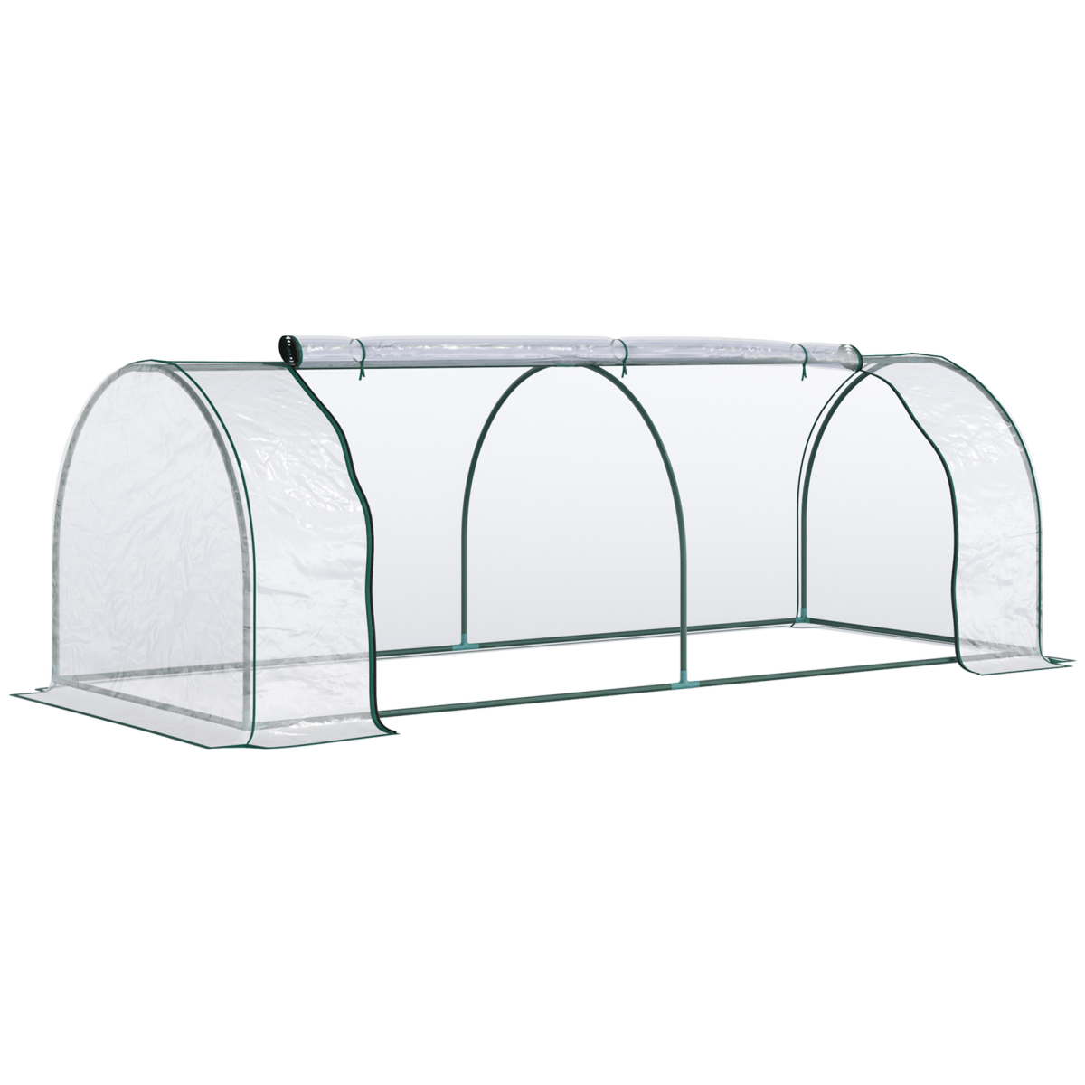 PVC Greenhouse Tunnel Steel Frame Transparent 250x100x80cm - plants - express.com