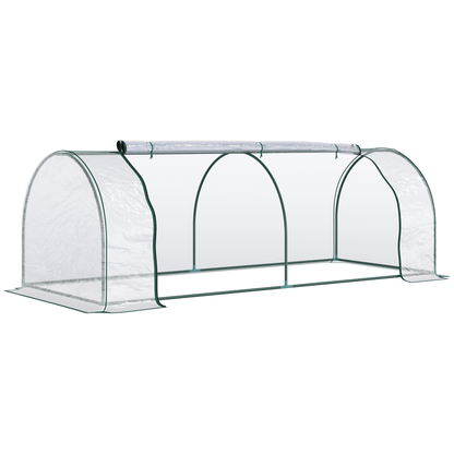 PVC Greenhouse Tunnel Steel Frame Transparent 250x100x80cm - plants - express.com