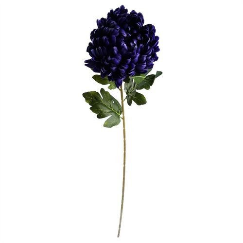 Radiant 80cm Purple Chrysanthemum & Carnation Bouquet in Turquoise Glass Vase - plants - express.com