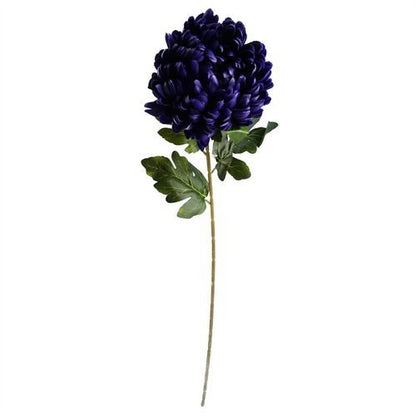 Radiant 80cm Purple Chrysanthemum & Carnation Bouquet in Turquoise Glass Vase - plants - express.com
