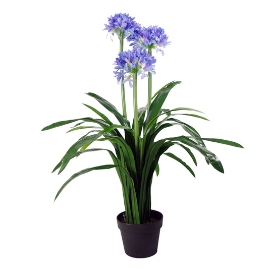 Radiant 90cm Blue Silk Agapanthus – Stunning Lifeslike Artificial Plant! - plants - express.com
