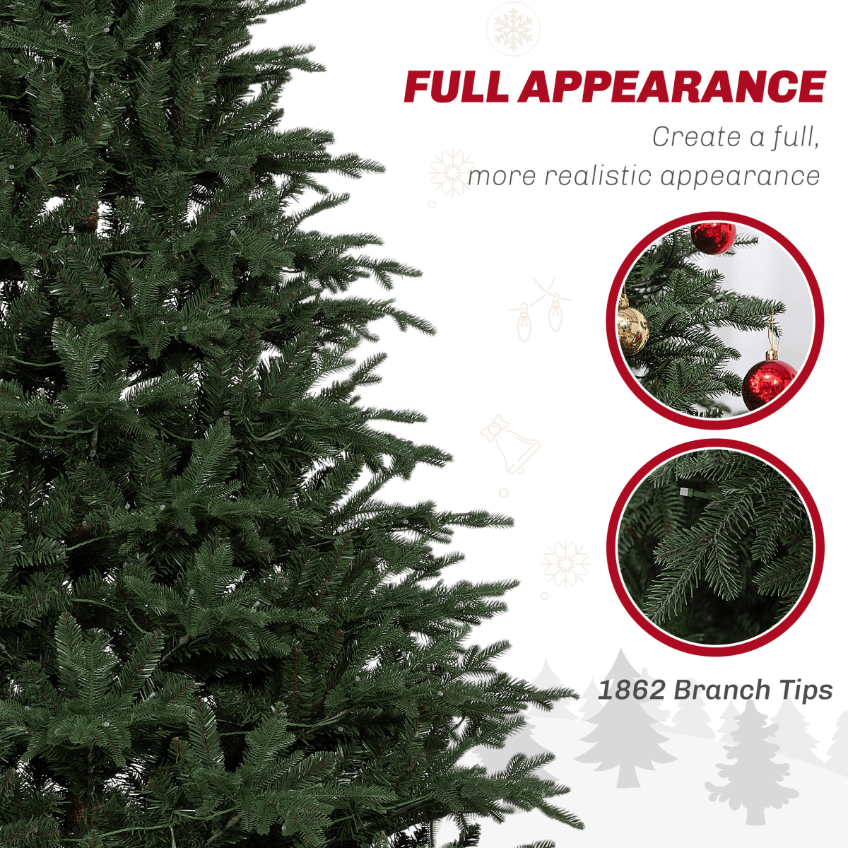 Radiant RGB Prelit 1.8m HOMCOM Artificial Christmas Tree for Festive Cheer - plants - express.com