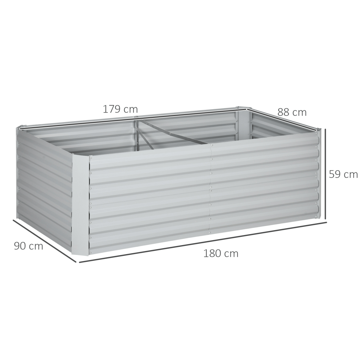 Raised Beds for Garden Galvanised Steel Outdoor Planters with Reinforced Rods - plants - express.com