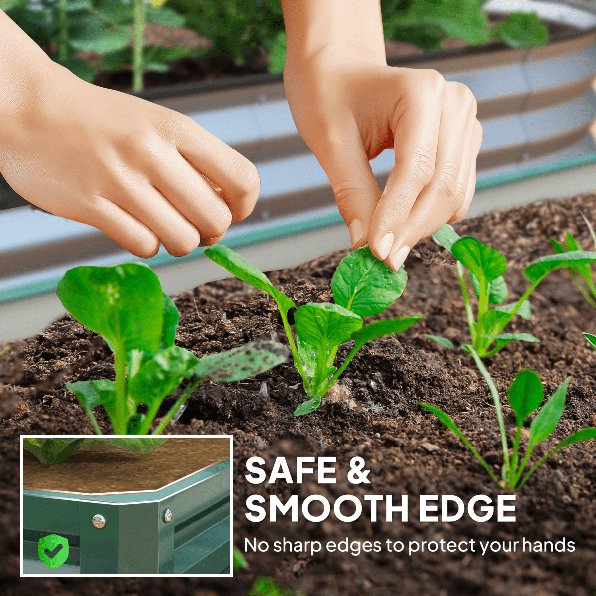 Raised Garden Bed Gardner Frame Outdoor Planter Kit Flower Vegetables Green - plants - express.com