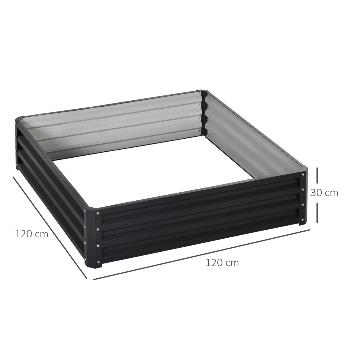 Raised Garden Bed Gardner Frame Outdoor Planter Kit Flower Vegetables Grey - plants - express.com