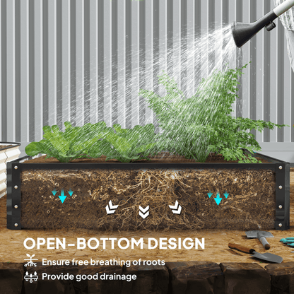 Raised Garden Bed Gardner Frame Outdoor Planter Kit Flower Vegetables Grey - plants - express.com
