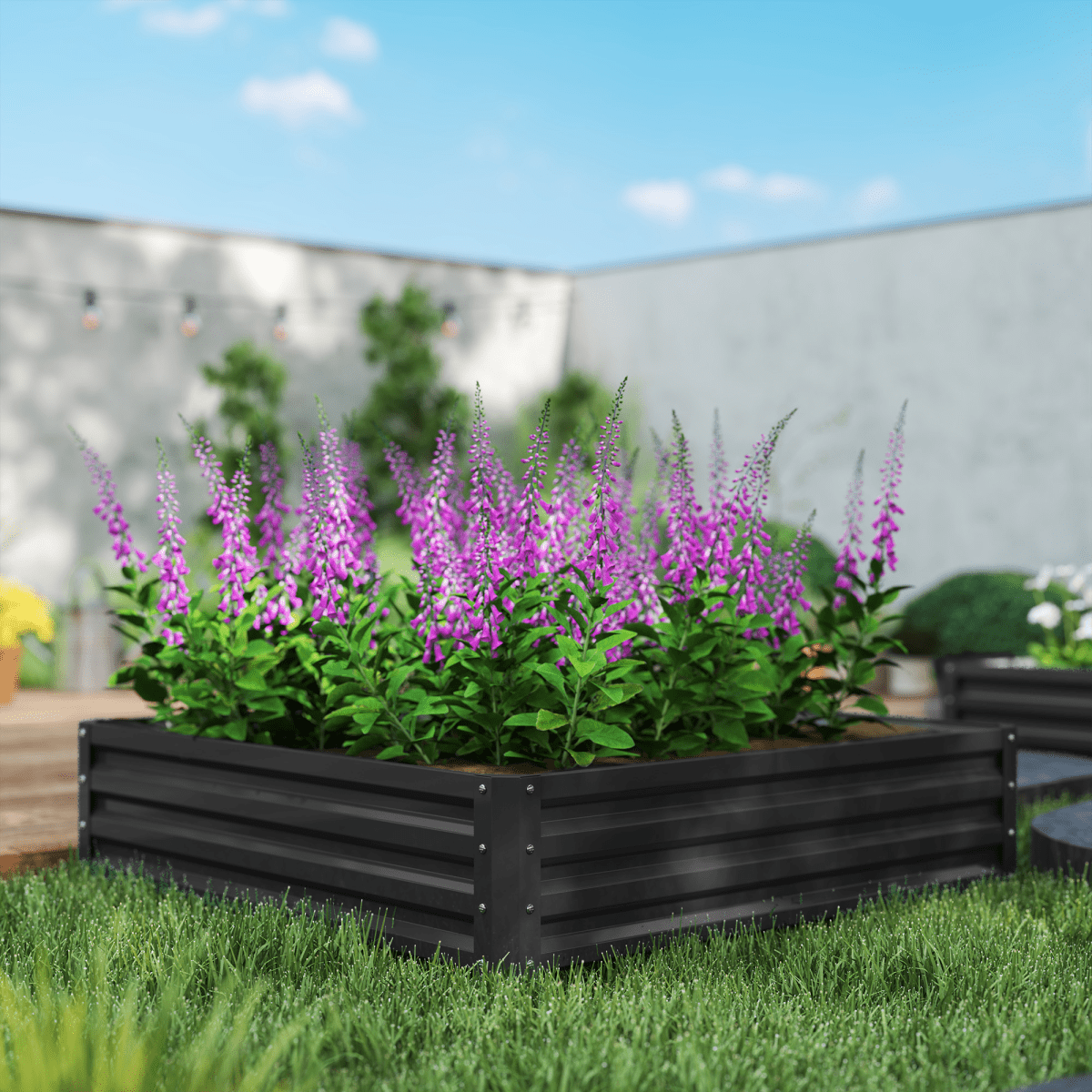 Raised Garden Bed Gardner Frame Outdoor Planter Kit Flower Vegetables Grey - plants - express.com