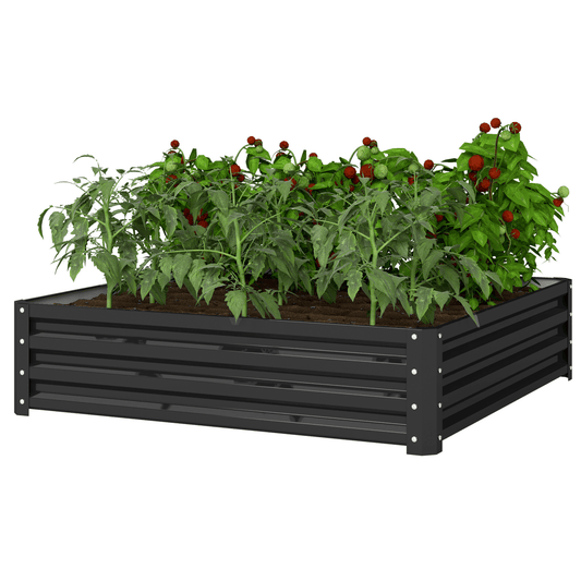 Raised Garden Bed Gardner Frame Outdoor Planter Kit Flower Vegetables Grey - plants - express.com
