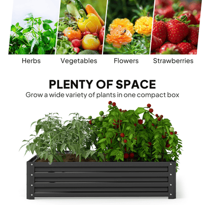 Raised Garden Bed Gardner Frame Outdoor Planter Kit Flower Vegetables Grey - plants - express.com