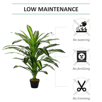 Realistic 110cm Artificial Dracaena Tree - Maintenance - Free Indoor Decor - plants - express.com