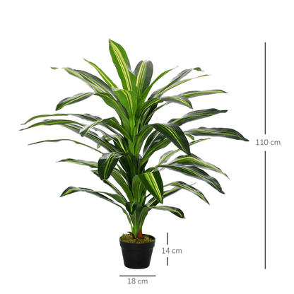 Realistic 110cm Artificial Dracaena Tree - Maintenance - Free Indoor Decor - plants - express.com