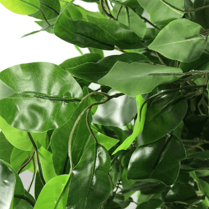 Realistic 120cm Artificial Ficus Tree in Stylish Copper Metal Planter - plants - express.com