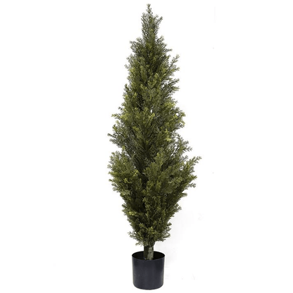 Realistic 120cm Cedar Topiary Tree - Maintenance - Free Year - Round Greenery - plants - express.com