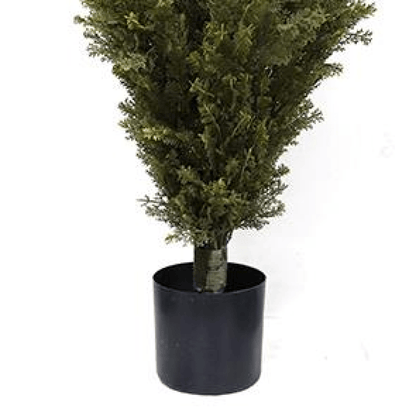 Realistic 120cm Cedar Topiary Tree - Maintenance - Free Year - Round Greenery - plants - express.com