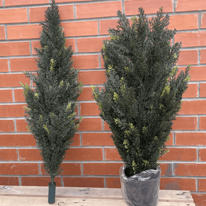 Realistic 120cm Cedar Topiary Tree - Maintenance - Free Year - Round Greenery - plants - express.com