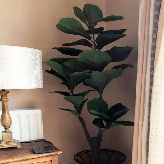 Realistic 120cm Fiddle Leaf Fig Tree - Lifelike Artificial Indoor Plant - plants - express.com