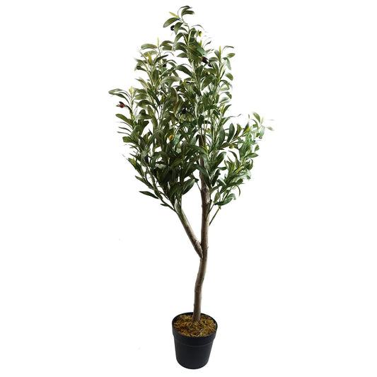 Realistic 120cm Olive Tree with Natural Wooden Trunk - No Maintenance Needed! - plants - express.com