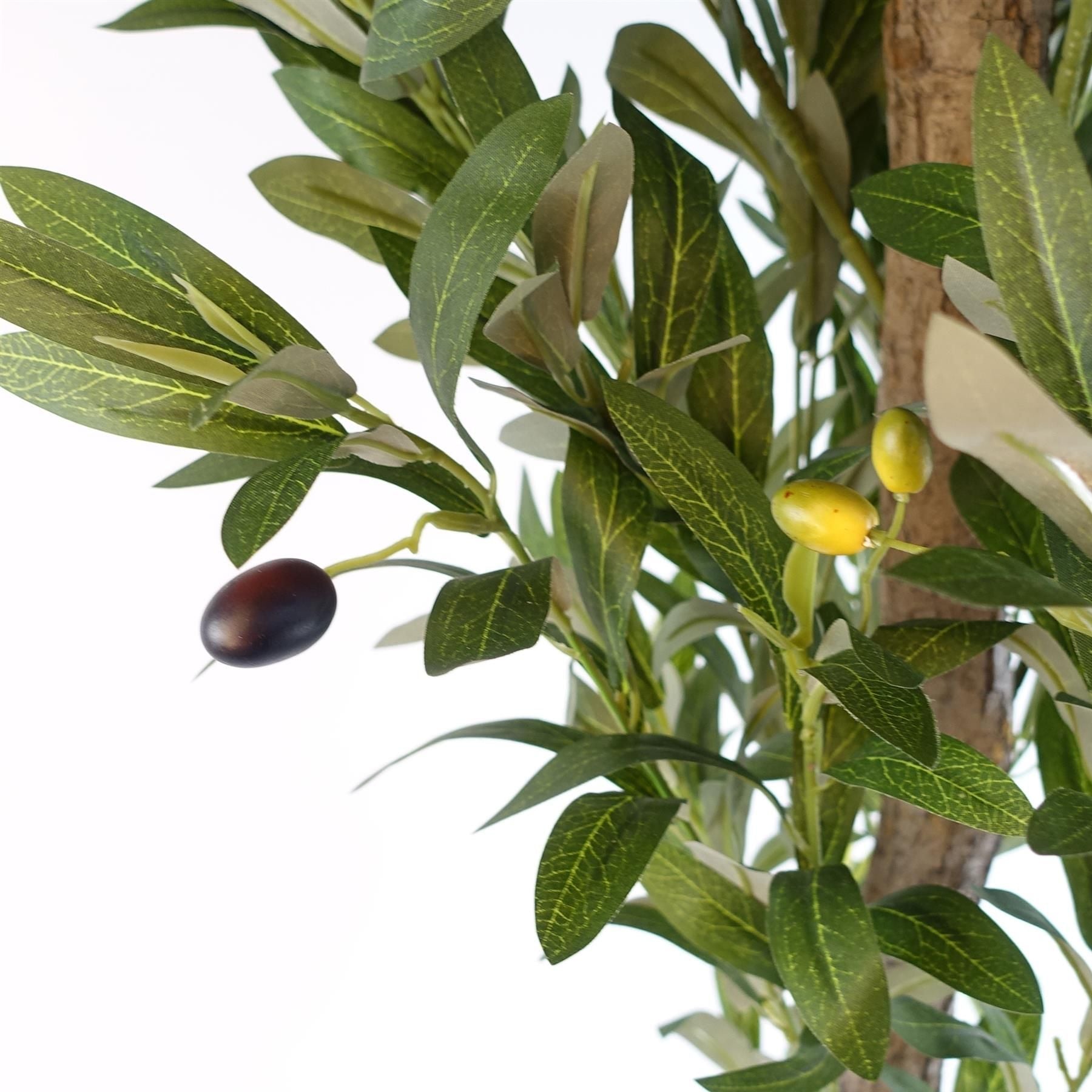 Realistic 120cm Olive Tree with Natural Wooden Trunk - No Maintenance Needed! - plants - express.com
