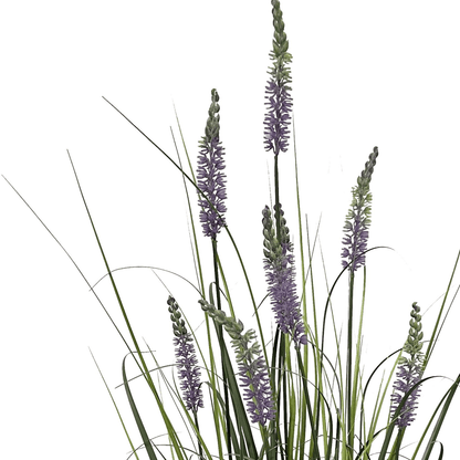 Realistic 125cm Lavender Grass Plant in Weighted Pot – Zero Maintenance Delight! - plants - express.com