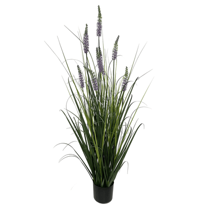 Realistic 125cm Lavender Grass Plant in Weighted Pot – Zero Maintenance Delight! - plants - express.com