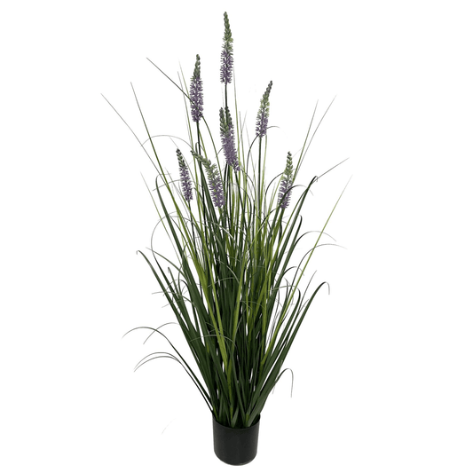 Realistic 125cm Lavender Grass Plant in Weighted Pot – Zero Maintenance Delight! - plants - express.com