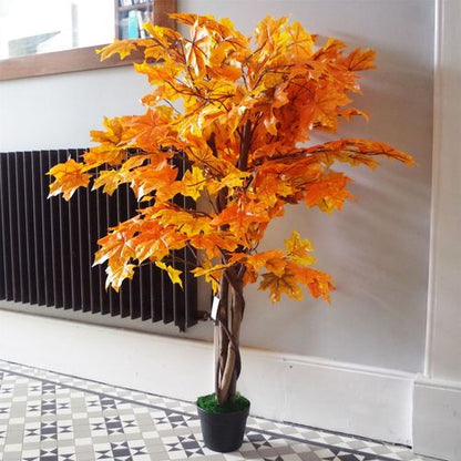 Realistic 125cm Orange Maple Acer Extra Large Artificial Tree for Home & Office - plants - express.com