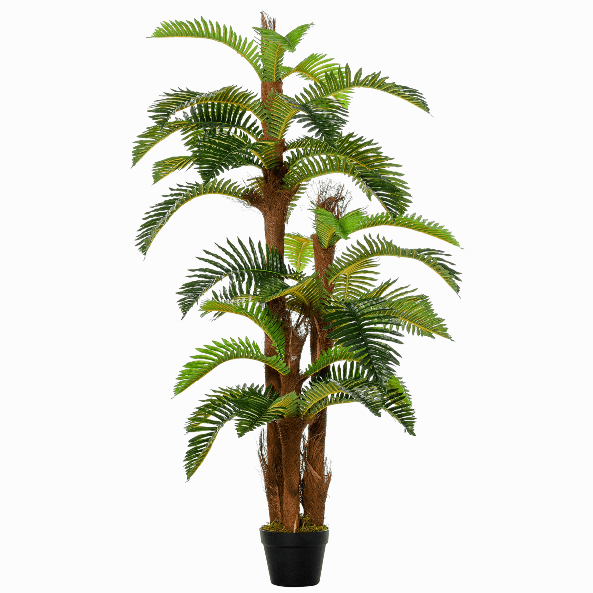 Realistic 150cm Artificial Fern Tree with 36 Leaves & Cement Pot - No Upkeep! - plants - express.com