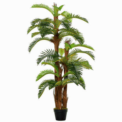 Realistic 150cm Artificial Fern Tree with 36 Leaves & Cement Pot - No Upkeep! - plants - express.com