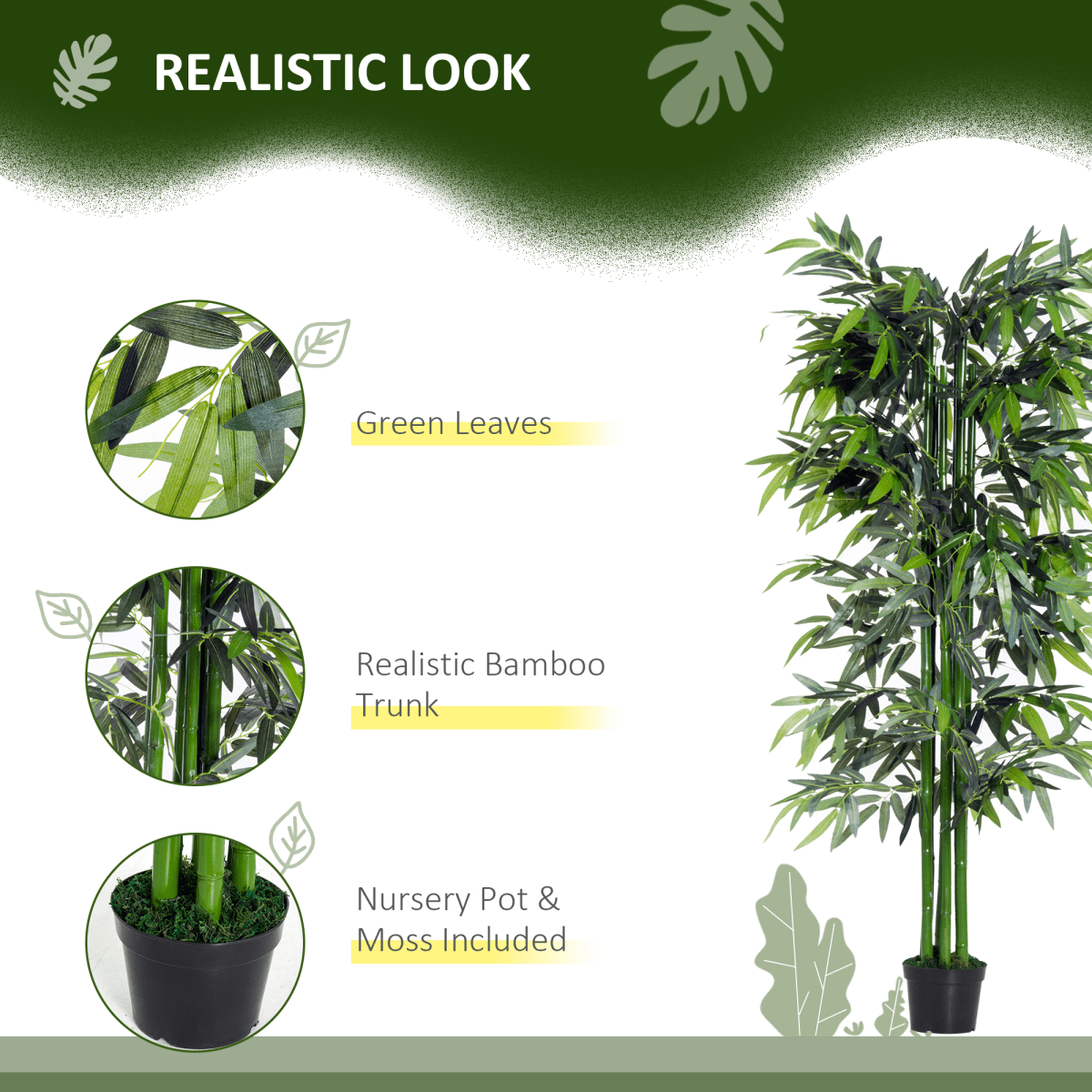 Realistic 1.8m Artificial Bamboo Tree - Low Maintenance Home Décor - plants - express.com