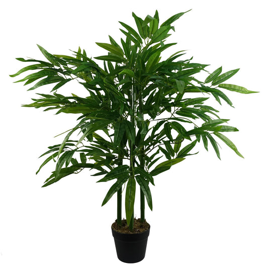 Realistic 3ft Fat Leaf Artificial Bamboo Tree - No Maintenance Needed! - plants - express.com