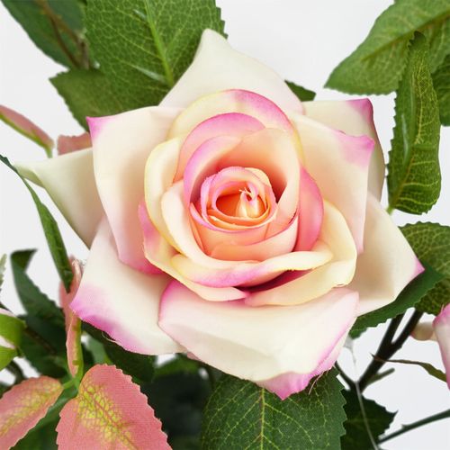 Realistic 50cm Pink Rose Plant - No Maintenance, Ready to Display! - plants - express.com