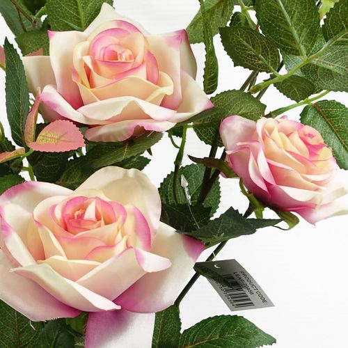 Realistic 50cm Pink Rose Plant - No Maintenance, Ready to Display! - plants - express.com