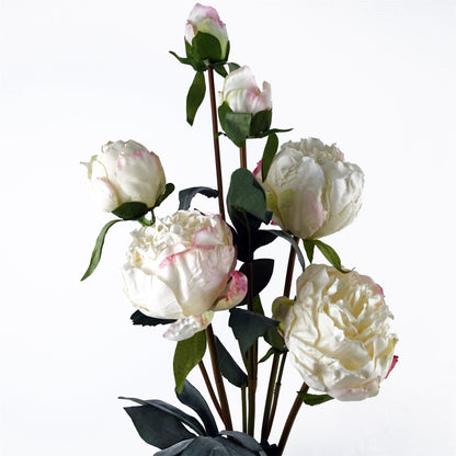 Realistic 55cm Cream Peony Spray - 4 Lush Flowers & 3 Buds for Gorgeous Bouquets - plants - express.com