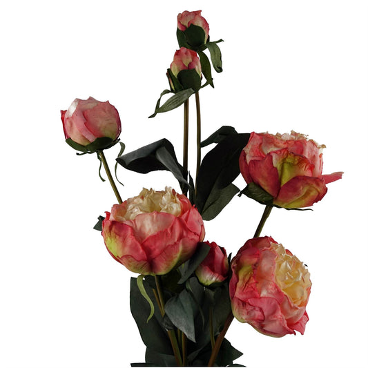 Realistic 55cm Pink Peony Spray - 4 Stunning Flowers + 3 Buds for Beautiful Arrangements - plants - express.com