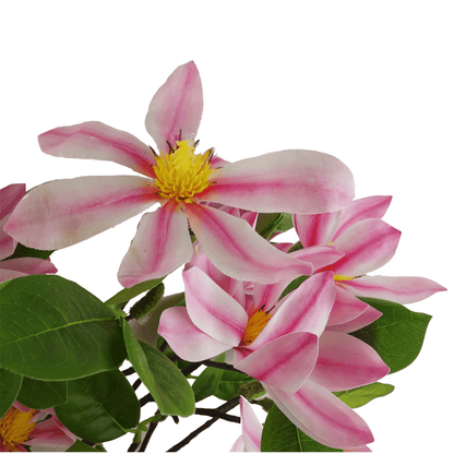 Realistic 6 - Pack Pink Magnolia Floral Sprays - 100cm Artificial Elegance - plants - express.com