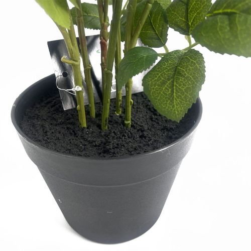 Realistic 60cm Premium Pink Silk Rose Bush with Flexible Stems - Botanik UK - plants - express.com