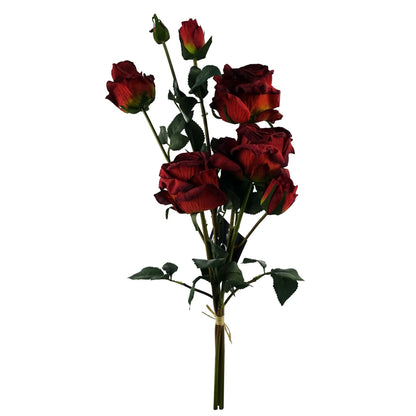 Realistic 60cm Red Rose Spray - Stunning Artificial Flowers for Any Arrangement - plants - express.com
