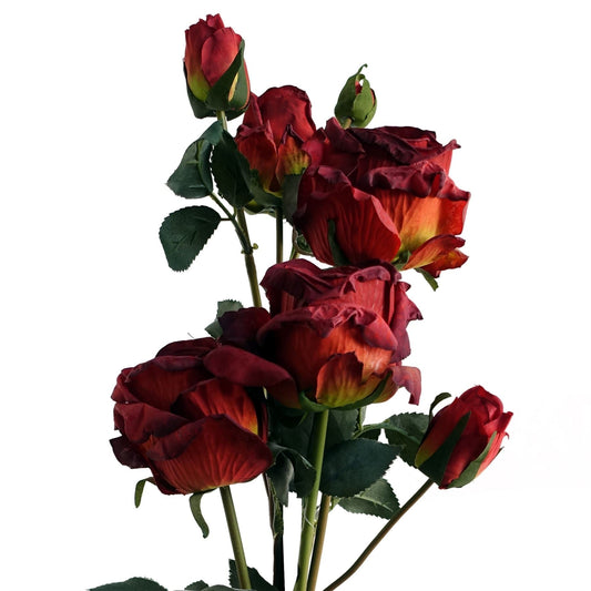 Realistic 60cm Red Rose Spray - Stunning Artificial Flowers for Any Arrangement - plants - express.com
