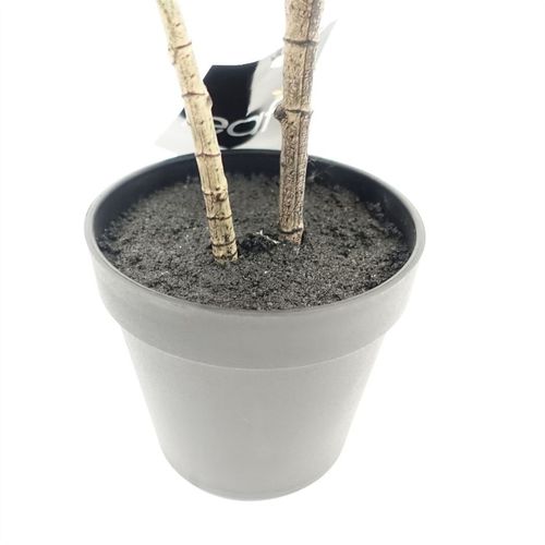 Realistic 65cm Artificial Rubber Plant in Stylish Black Pot - plants - express.com